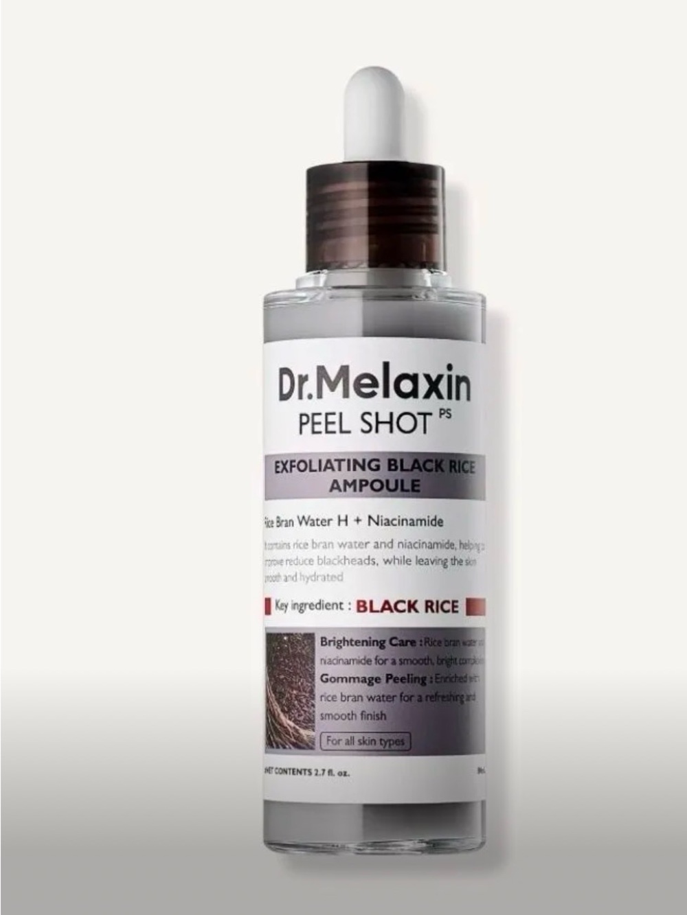 Dr.Melaxin Peel Shot Exfoliating Black Rice Ampoule 2.7 oz